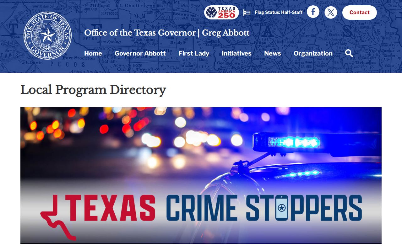 Texas Crime Stoppers directory for Trinity County wanted-fugitives tips